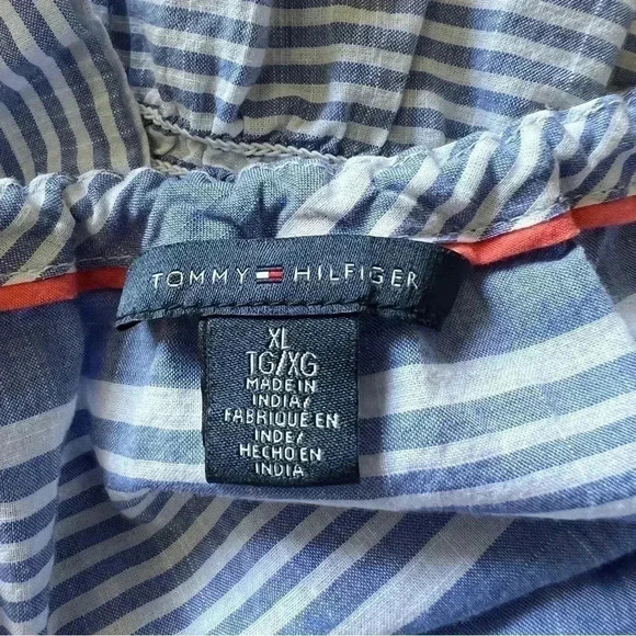 Tommy Hilfiger Cap Sleeve Blue White Sleeveless Top size XL - Picture 10 of 11